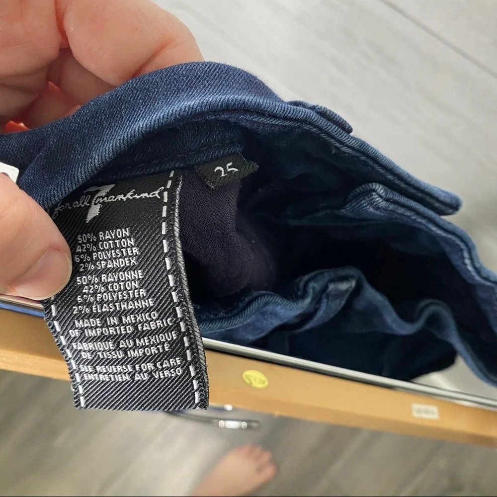 7 for all mankind mid rise skinny ankle jeans - Picture 4 of 6